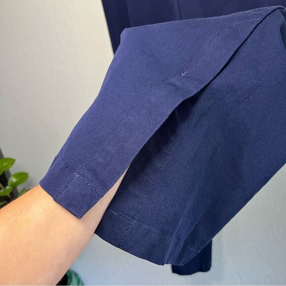 ISAAC MIZRAHI wide leg trouser. Navy. Nautical size 2 - Picture 2 of 5